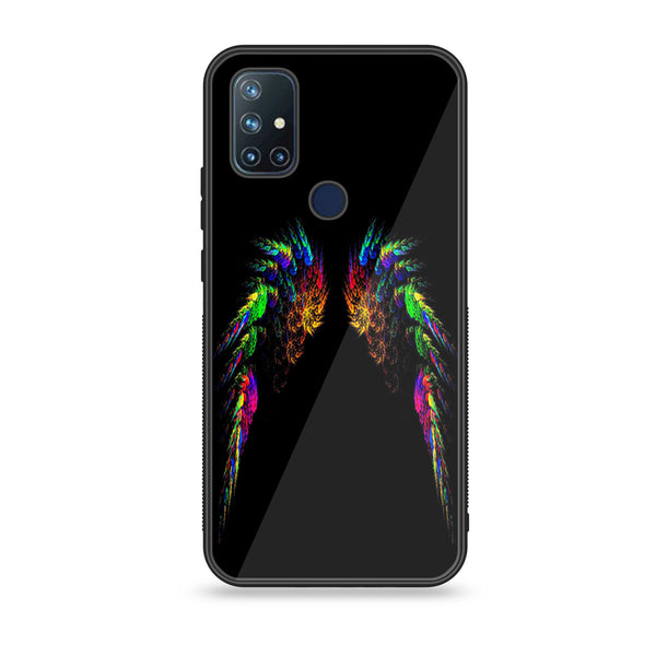 OnePlus Nord N10- Angel Wings Series  Design 10 - Premium Printed Glass soft Bumper shock Proof Case  CS-20430