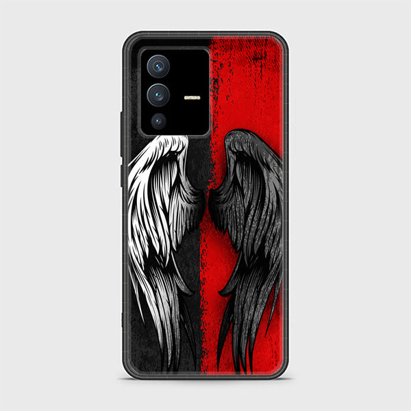 Vivo V23 5G/S12 5G Angel Wings 2.0 Design 10- Premium Printed Glass soft Bumper shock Proof Case CS-12525