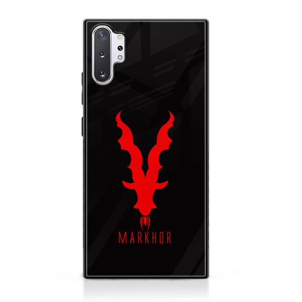 Samsung Galaxy Note 10 Plus - Markhor Design 10 - Premium Printed Glass soft Bumper shock Proof Case CS-14275