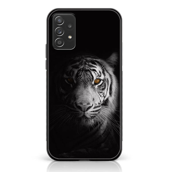 Samsung Galaxy A33 - Tiger Art Design 10 - Premium Printed Glass soft Bumper shock Proof Case CS-7155