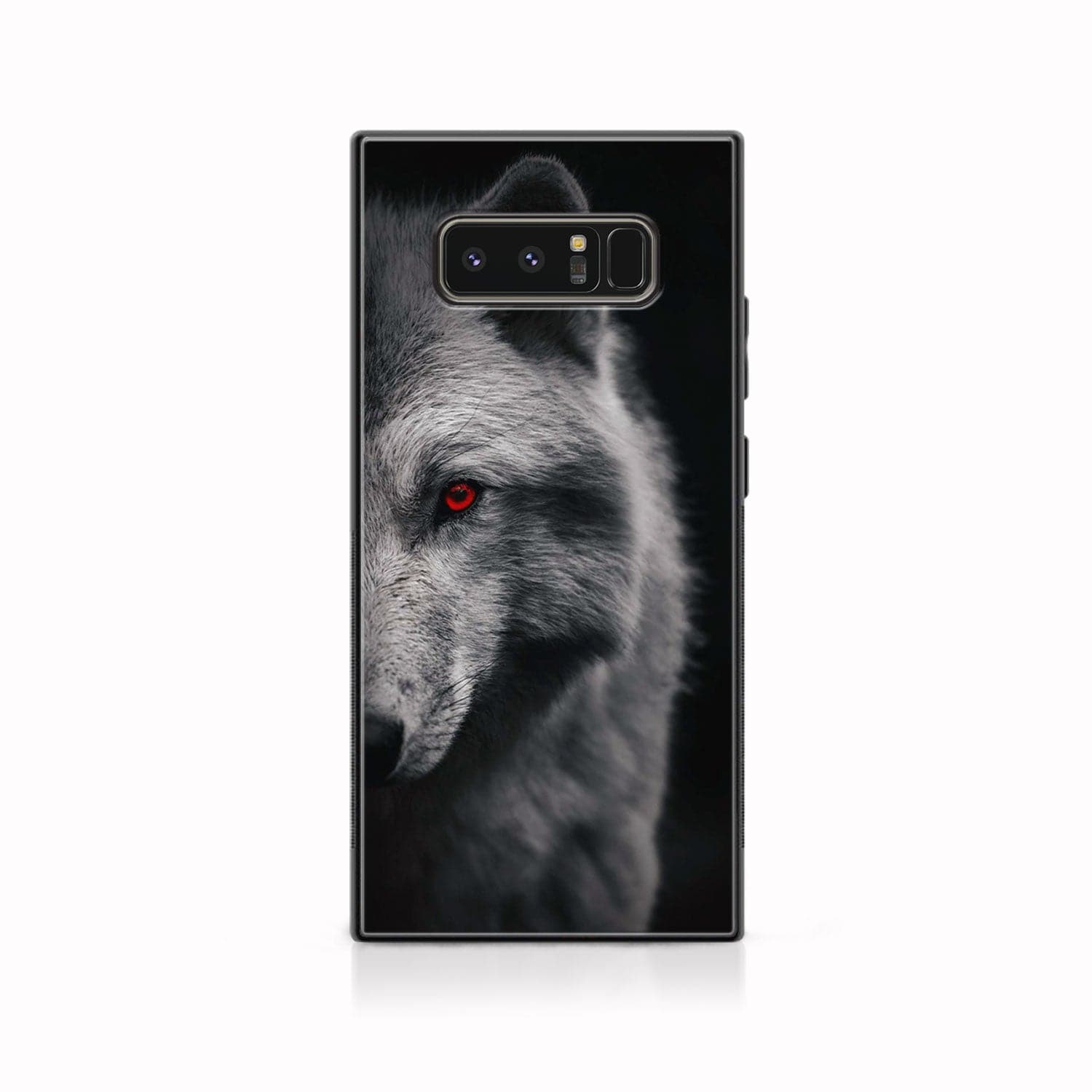 Galaxy Note 8 -Wolf Series - Premium Printed Glass soft Bumper shock Proof Case