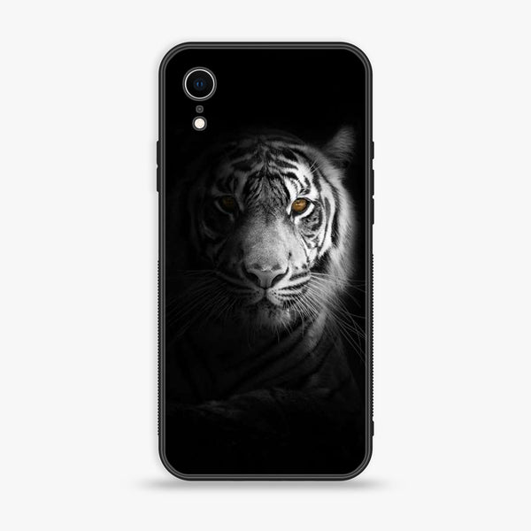 iPhone XR -Tiger Design 10 - Premium Printed Glass soft Bumper shock Proof Case CS-9060