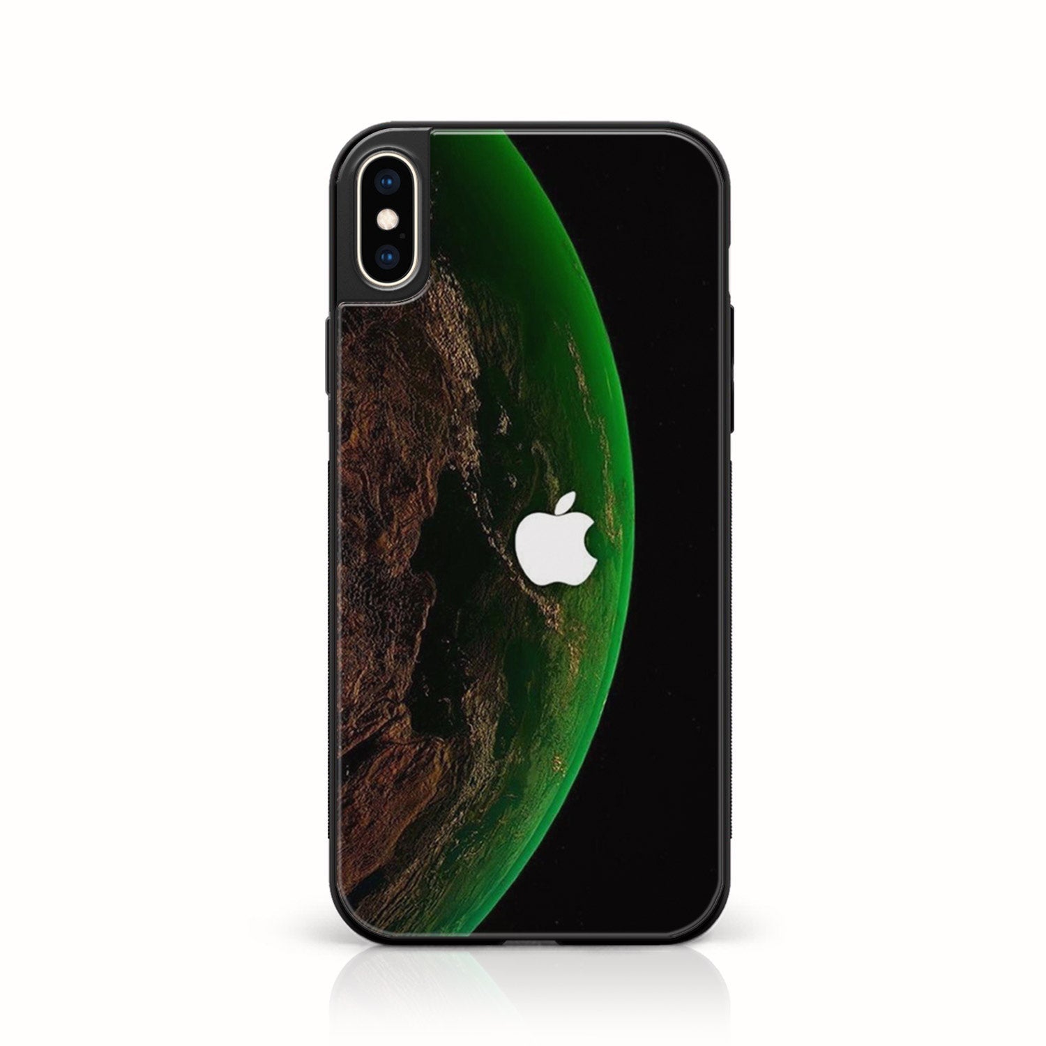iPhone XS Max - Apple Logo Series - Premium Printed Glass soft Bumper shock Proof Case