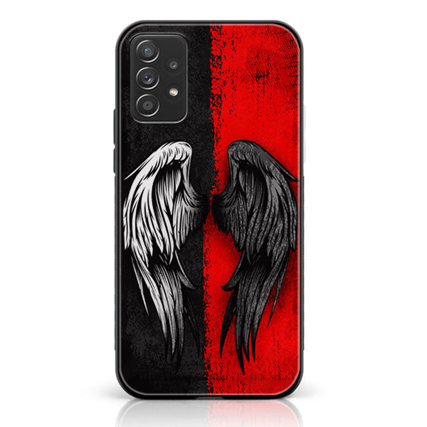 Samsung Galaxy A72 4G- Angel Wings 2.0 Design 10 - Premium Printed Glass soft Bumper shock Proof Case CS-16806