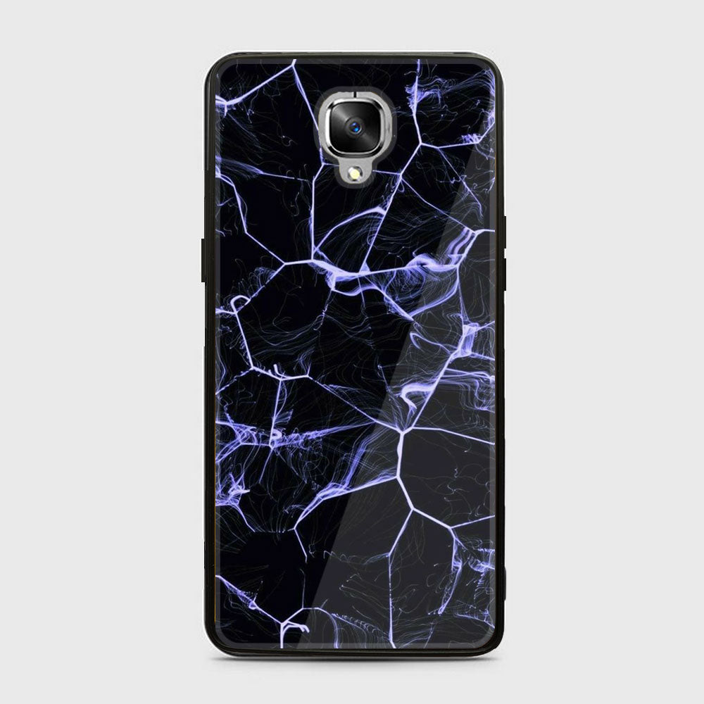 OnePlus 3/3T- Black  Marble Series - Premium Printed Glass soft Bumper shock Proof Case