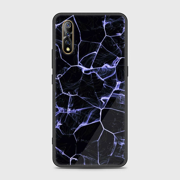 Vivo S1/ IQOO Neo Glass Case- Black Marble Design 10 - Premium Printed Glass soft Bumper shock Proof Case CS-37099