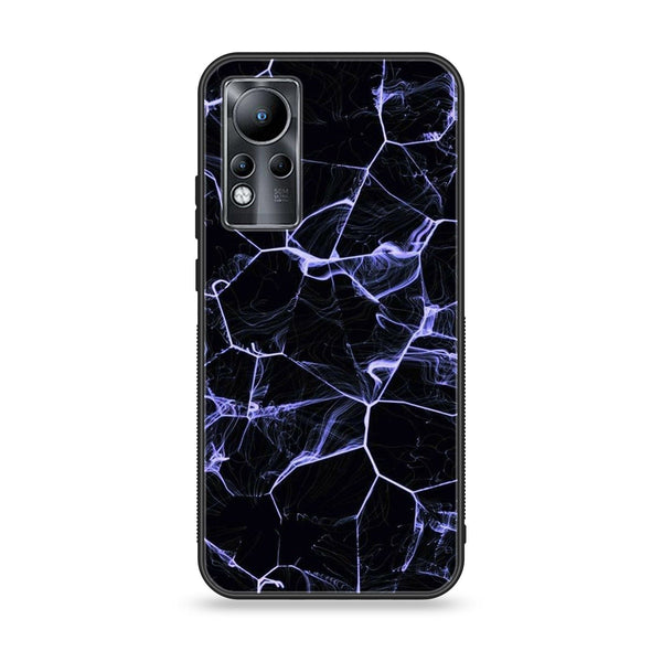 Infinix Note 11 - Black Marble Design 10 - Premium Printed Glass soft Bumper shock Proof Case CS-20647