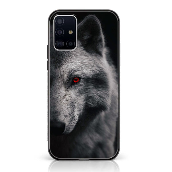 Samsung Galaxy A71  Wolf Design 10 Premium Printed Glass soft Bumper shock Proof Case CS-27863