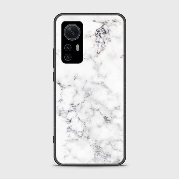 Xiaomi 12  White Marble Design 10 -   Premium Printed Glass soft Bumper shock Proof Case  CS-35849