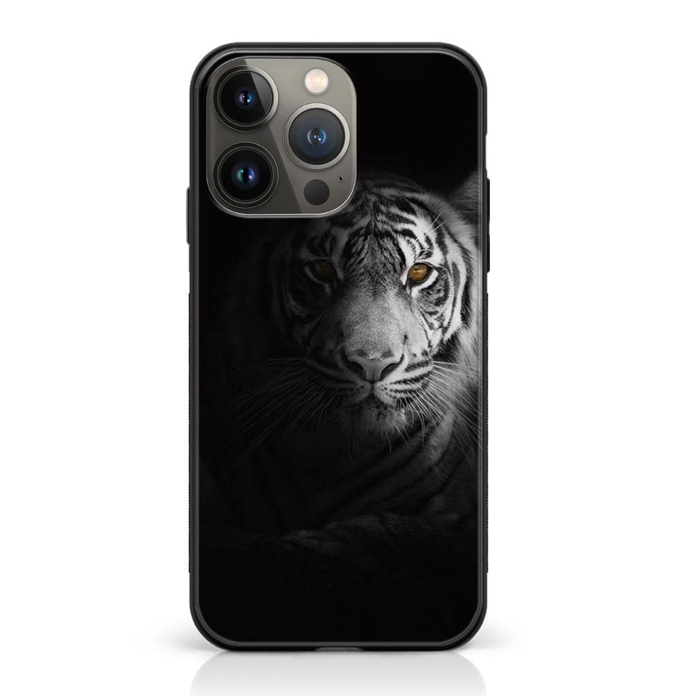 iPhone 12 Pro  - Tiger Art Series - Premium Printed Glass soft Bumper shock Proof Case