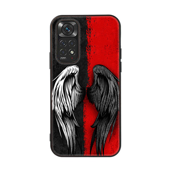 Xiaomi Redmi Note 11s  Angel Wings 2.0 Design 10 Premium Printed Glass soft Bumper shock Proof Case CS-27604