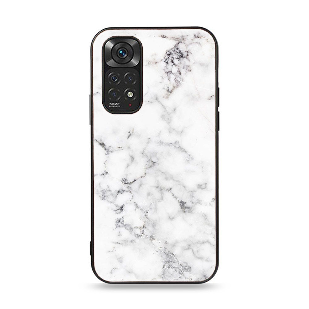 Xiaomi Redmi Note 11 Pro White Marble Series Premium Printed Glass soft Bumper shock Proof Case