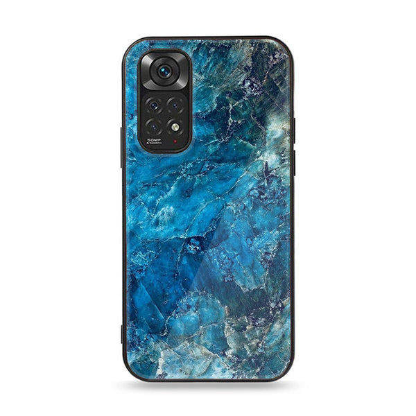 Xiaomi Redmi Note 11 Pro Blue Marble Design 10 Premium Printed Glass soft Bumper shock Proof Case CS-22370