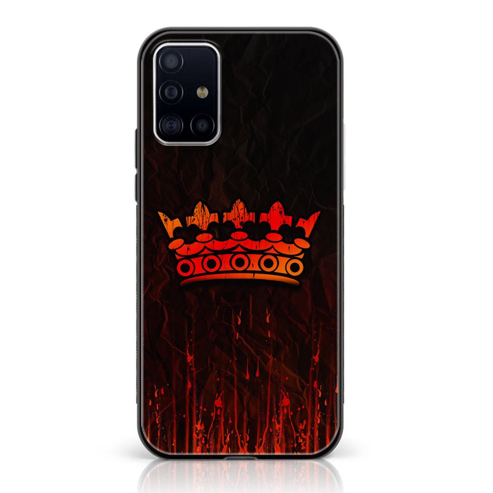 Samsung Galaxy A71 - King Series V 2.0  Series - Premium Printed Glass soft Bumper shock Proof Case