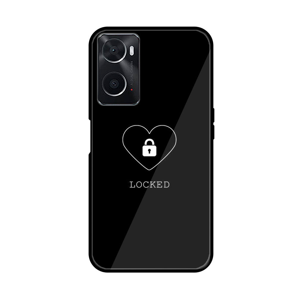 Oppo A76  Heart Series  Premium Printed Glass soft Bumper shock Proof Case