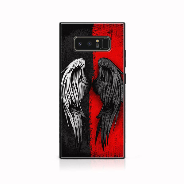 Galaxy Note 8 -Angel Wings 2.0 Design 10 - Premium Printed Glass soft Bumper shock Proof Case CS-18099 CS-18462 CS-22773