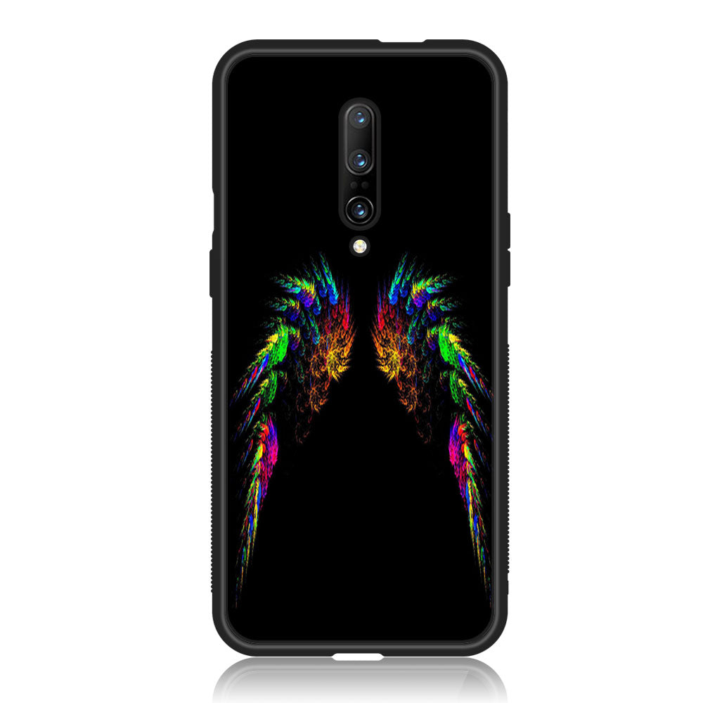 OnePlus 7 Pro - Angel Wings Series - Premium Printed Glass soft Bumper shock Proof Case