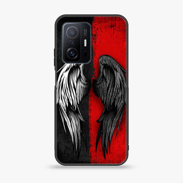 Xiaomi 11T/ 11T Pro - Angel Wings 2.0 Design 10  - Premium Printed Glass soft Bumper shock Proof Case CS-33413