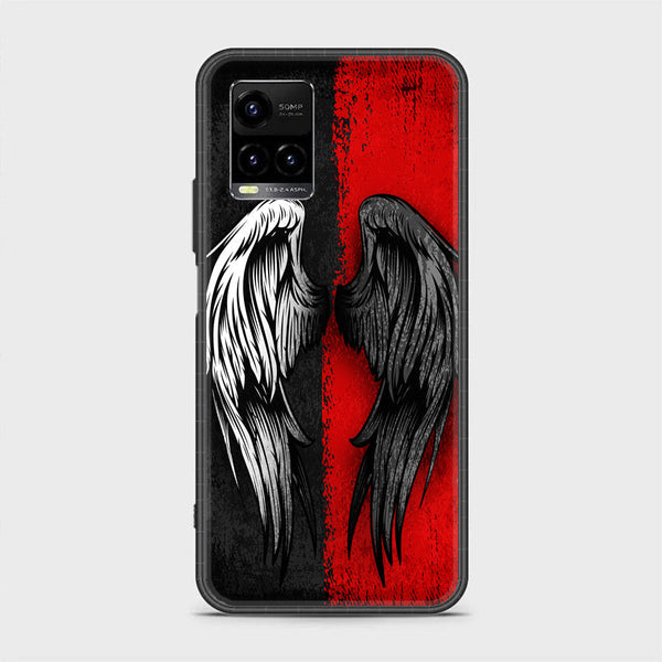 Vivo Y21/Y33s/Y21s/Y21A/Y21T/Y33T  - Angel Wings 2.0 Design 10- Premium Printed Glass soft Bumper shock Proof Case CS-11527