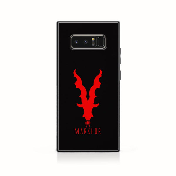 Galaxy Note 8 - Markhor Design 10  - Premium Printed Glass soft Bumper shock Proof Case CS-17886