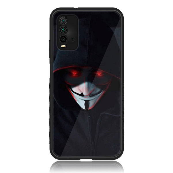 Xiaomi Redmi 9T/RM 9 Power - BlACK Art   Design 10 - Premium Printed Glass soft Bumper shock Proof Case  CS-27948