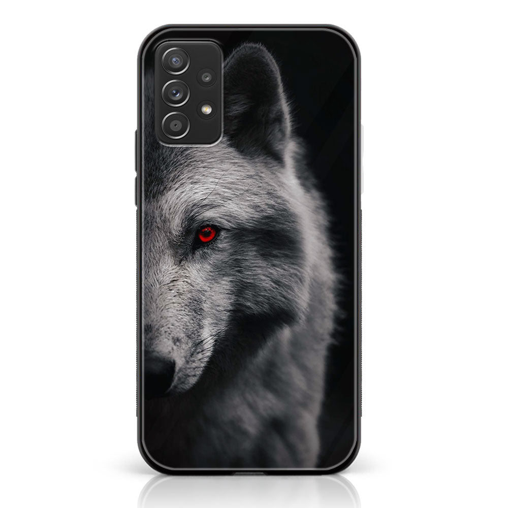 Samsung Galaxy A73 - Wolf Series - Premium Printed Glass soft Bumper shock Proof Case