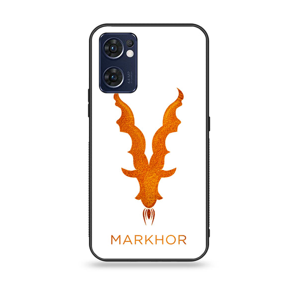 Oppo Reno 7 Markhor Series Design 11  Premium Printed Glass soft Bumper shock Proof Case  CS-19455