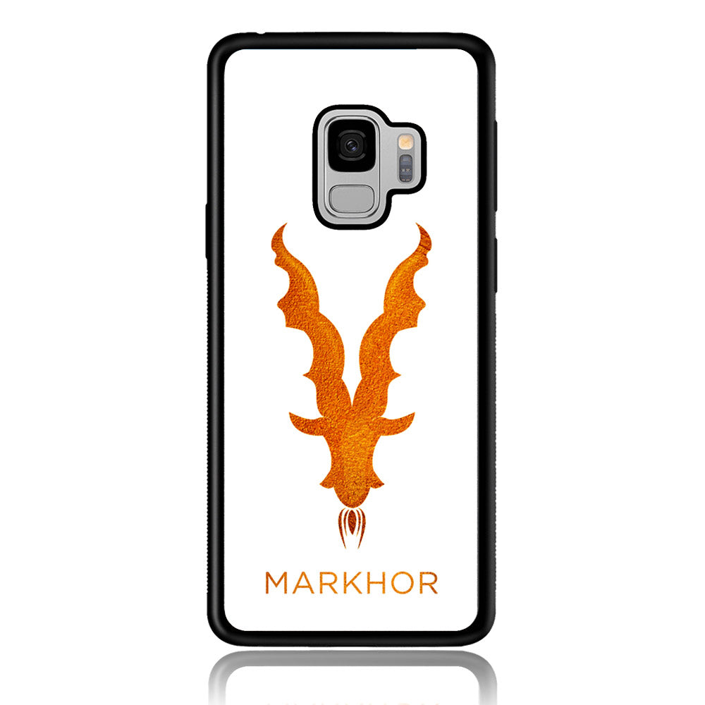 Samsung Galaxy S9 Markhor Premium Printed Glass soft Bumper shock Proof Case