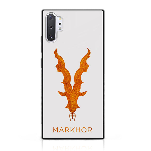 Samsung Galaxy Note 10 Plus - Markhor Design 11 - Premium Printed Glass soft Bumper shock Proof Case CS-20539