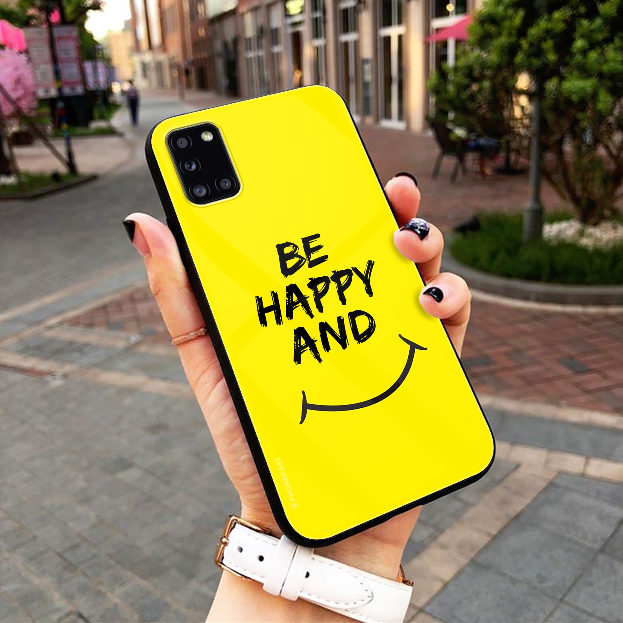 Yellow Background Quotes Series Premium Glass Phone Case All Models