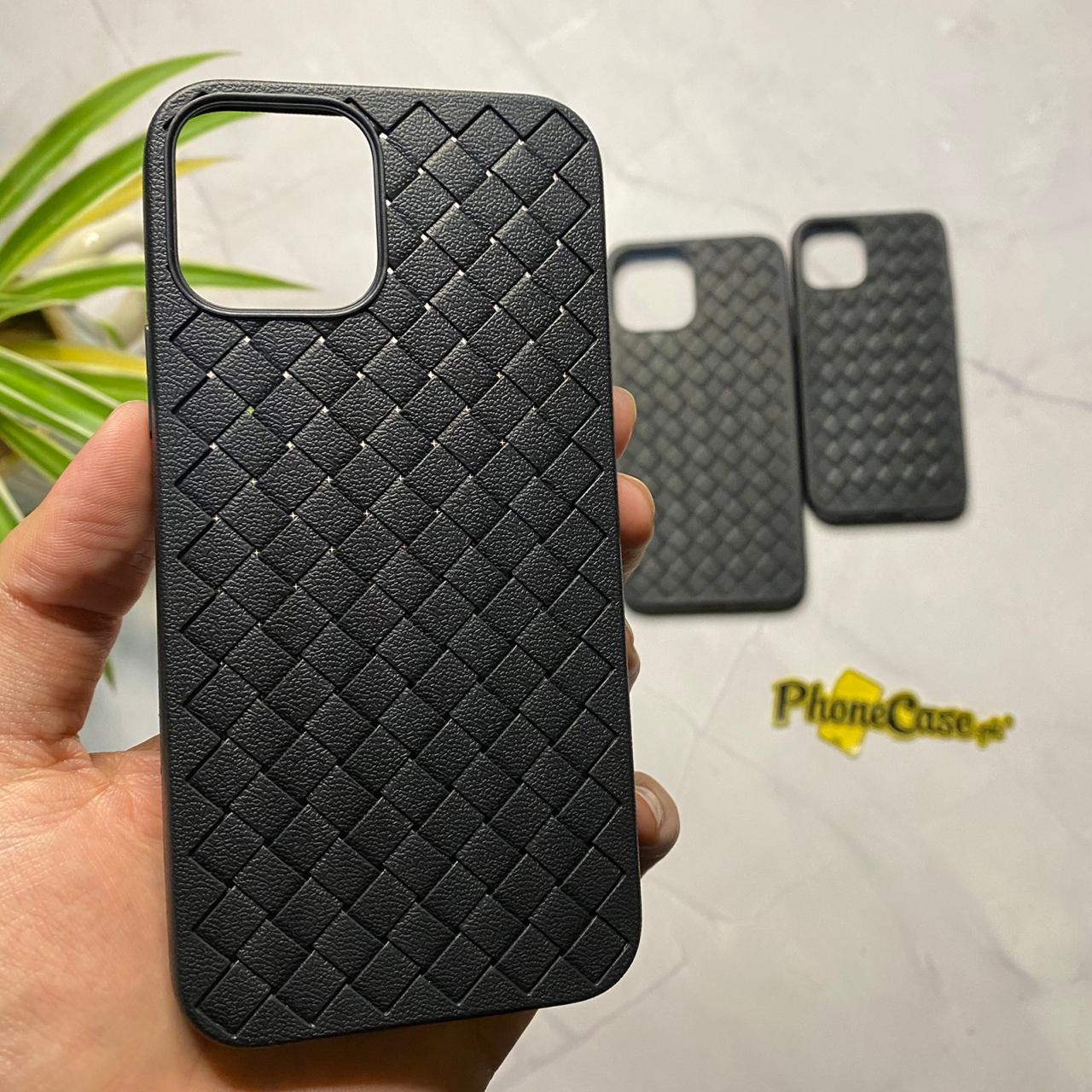 Leather Feel Mesh Shock Proof Case For All iPhone Models