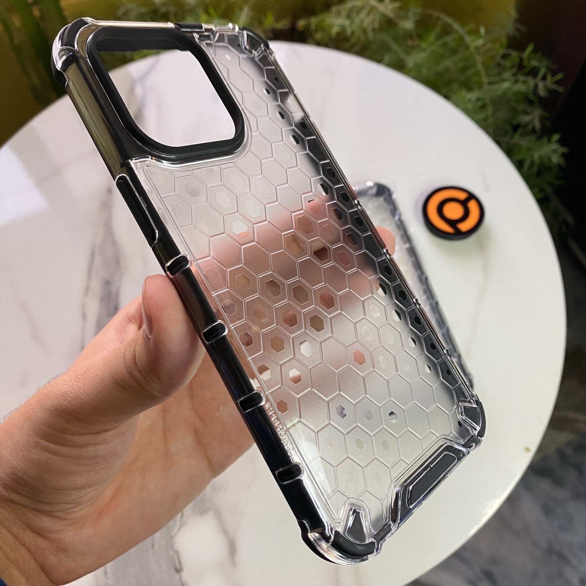 iPhone 13 Pro Max Airbag Shockproof Hybrid Armor Honeycomb Transparent Case