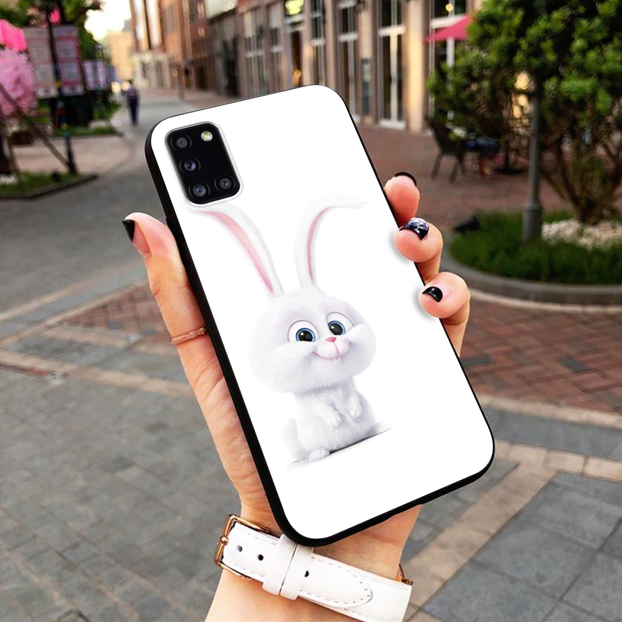 Cute Rabbit Design - HQ Ultra Shine Premium Glass Phone Case All Models