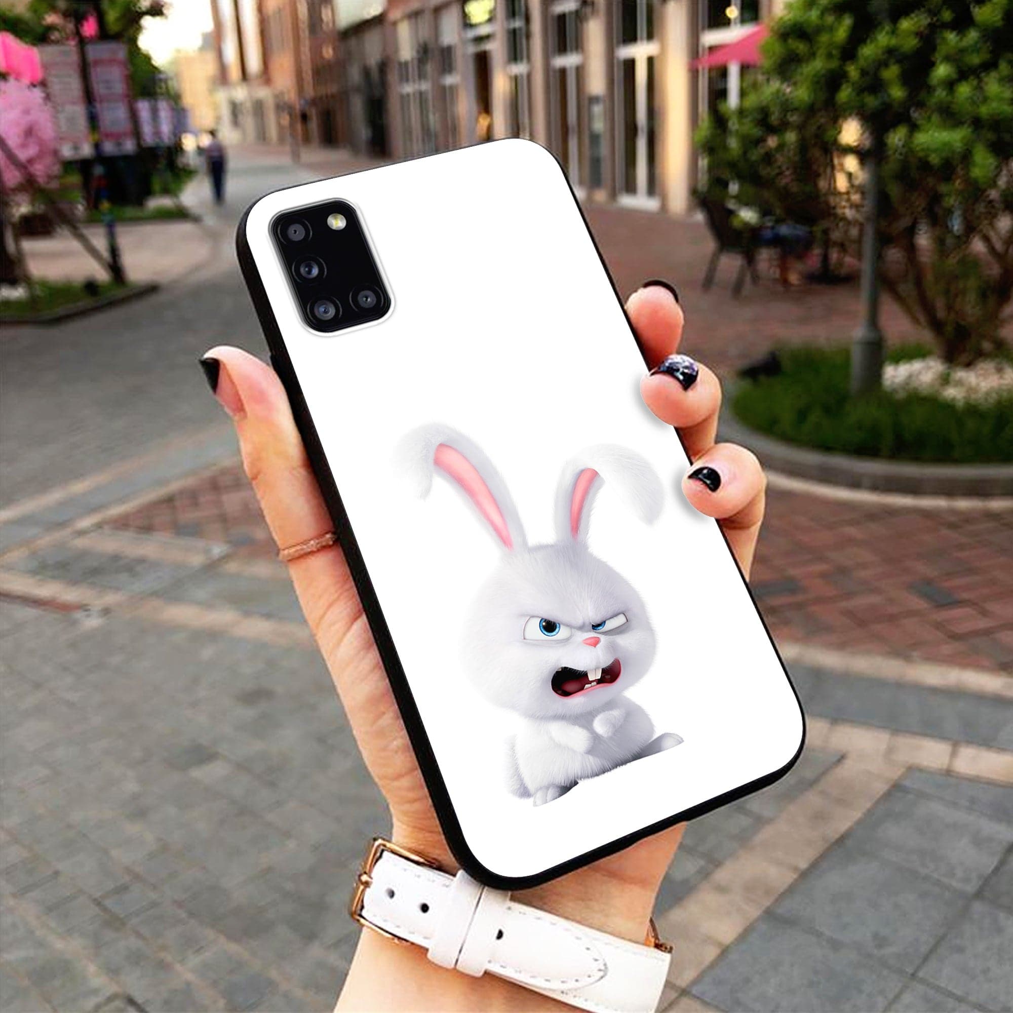 Cute Rabbit Design - HQ Ultra Shine Premium Glass Phone Case All Models