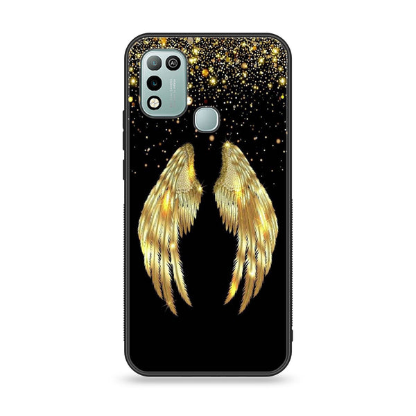 Infinix Hot 11 Play  / Hot 10 Play - Angel Wings Design 1 - Premium Metal Printed soft Bumper shock Proof Case CS-20631