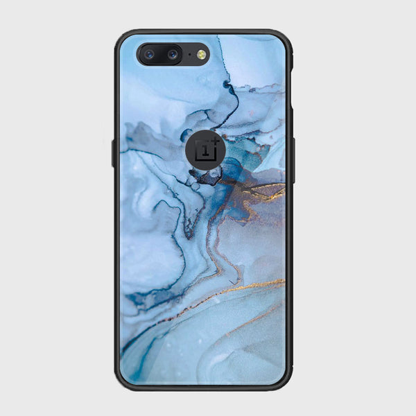 OnePlus 5 - Blue Marble Series - Premium Printed Glass soft Bumper shock Proof Case