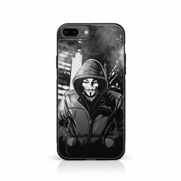 iPhone 7Plus - Anonymous 2.0   Series - Premium Printed Glass soft Bumper shock Proof Case