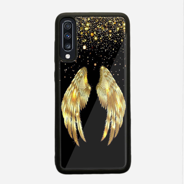 Samsung Galaxy A70S - Angel Wings Series - Premium Printed Glass soft Bumper shock Proof Case