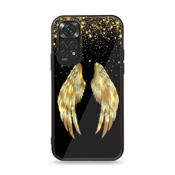 Xiaomi Redmi Note 11 4G/Note 11s Angel Wings Design 1 Premium Printed Glass soft Bumper shock Proof Case CS-9853 CS-15606