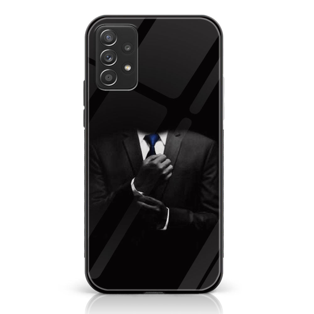 Samsung Galaxy A52 5G - Black Art Series - Premium Printed Glass soft Bumper shock Proof Case