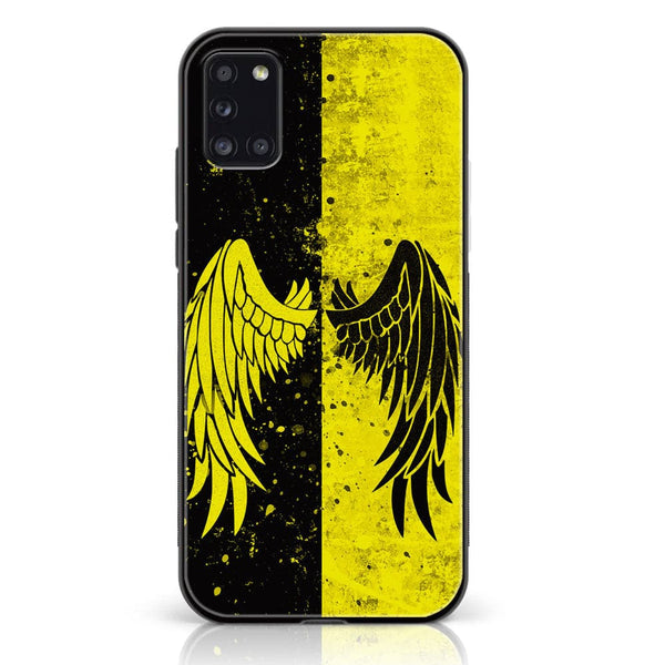 Samsung Galaxy A31 - Angel Wings 2.0 Series - Premium Printed Glass soft Bumper shock Proof Case