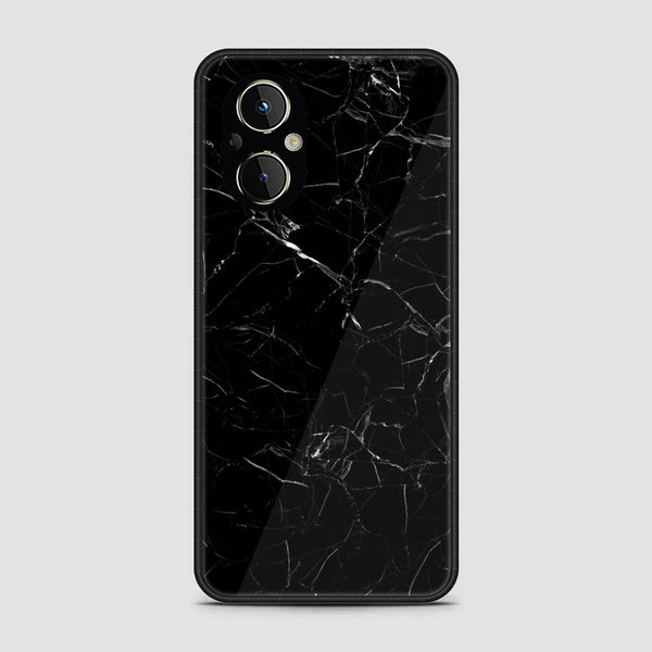 Oppo F21 Pro 5G- Black Marble Design 1- Premium Printed Glass soft Bumper shock Proof Case CS-49808