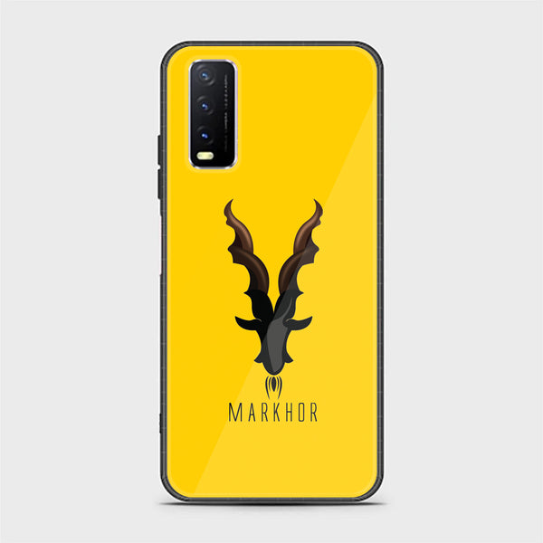 Vivo Y12s Markhor Design 1  Premium Printed Glass soft Bumper shock Proof Case CS-26077