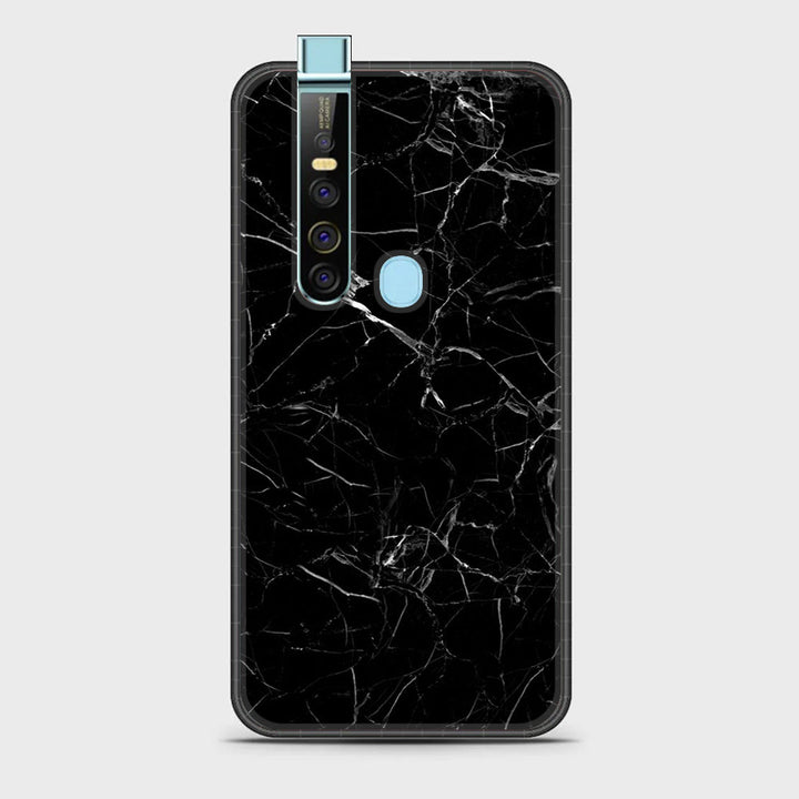 Tecno Camon 15 Pro - Black Marble Design 1 - Premium Printed Glass soft Bumper shock Proof Case CS-35677
