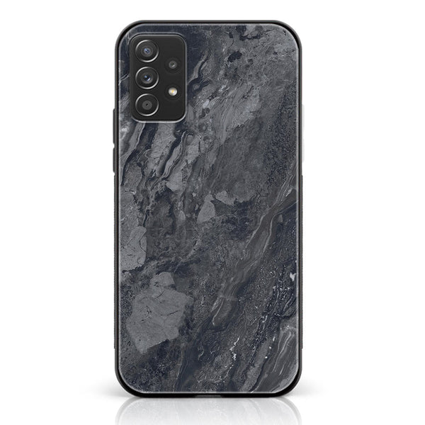 Samsung Galaxy A72 4G  - Black Marble V 2.0 Design 1 - Premium Printed Glass soft Bumper shock Proof Case CS-17286