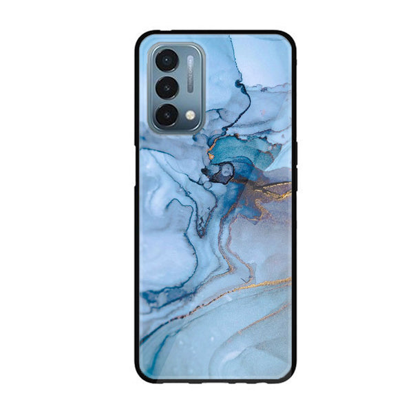 OnePlus Nord N200 5G - Blue Marble Design 1 - Premium Metal Printed soft Bumper Shock Proof Case CS-9590