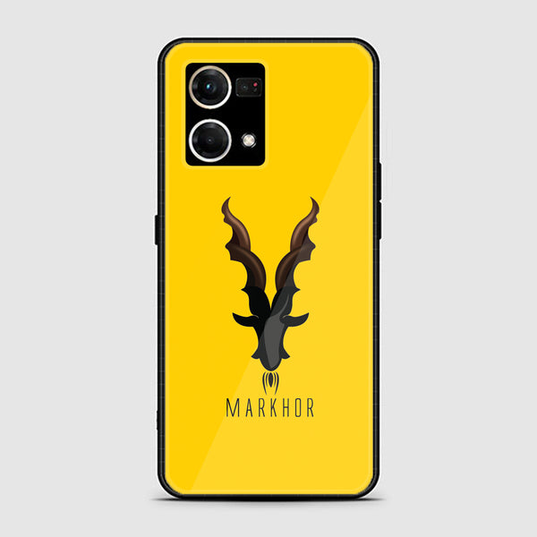 Oppo Reno 7/ F21 Pro 4G  Markhor Design 1 Premium Printed Glass soft Bumper shock Proof Case CS-20640 CS-28034
