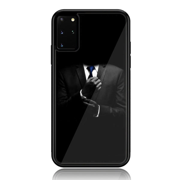 Samsung Galaxy S20 Plus Black Art Design 1 Premium Printed Glass soft Bumper shock Proof Case CS-18324