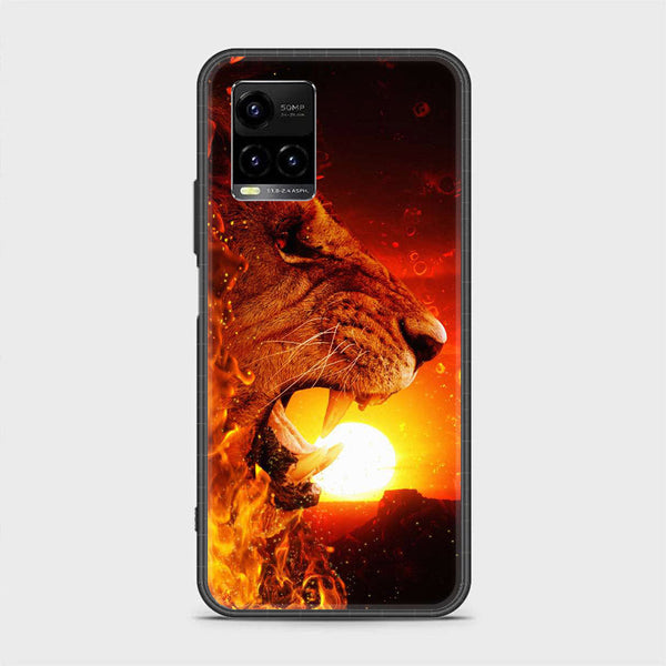 Vivo Y21 4G/ Y33s/ Y21s/ Y21A/ Y21T/Y33T - Tiger Design 1- Premium Printed Glass soft Bumper shock Proof Case CS-13095