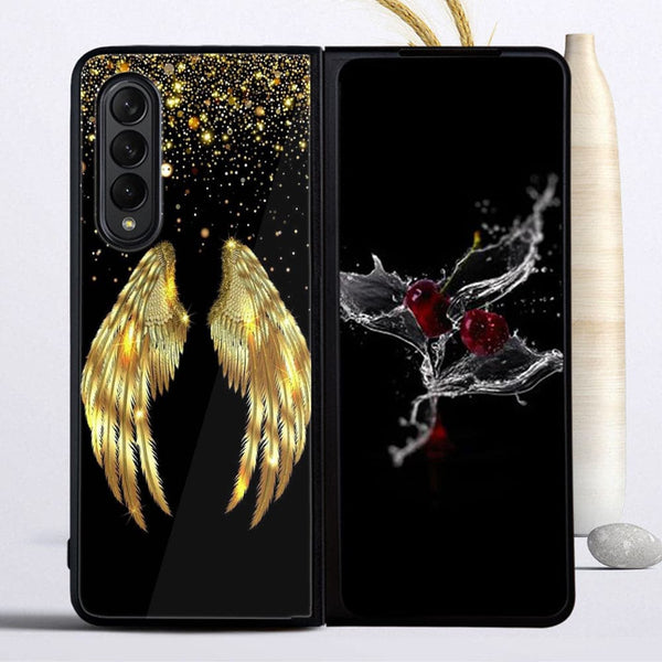 Galaxy Z Fold 3-Angel Wings Series - Premium Metal Printed soft Bumper shock Proof Case